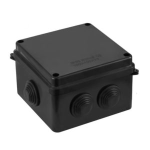 4 x Black IP65 Waterproof Junction Box 100x100x70mm Outdoor CCTV Cable Enclosure