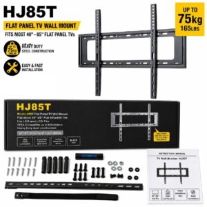 Universal Fixed TV Wall Mount for 40 50 55 60 65 70 75 85 Inch LED LCD QLED Flat