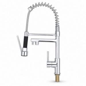 Premium Dual-Spout Spring Pull-Out Kitchen Mixer Tap – Chrome – SS304