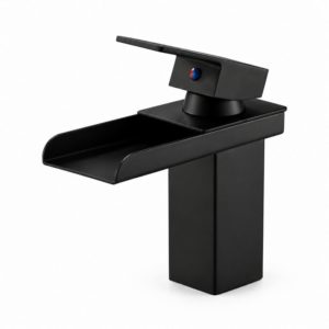 Open-Spout Waterfall Basin Mixer Tap – Matt Black – SS304