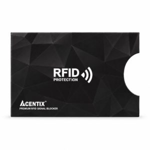 ACENTIX black RFID-blocking bank card sleeve