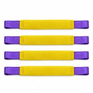 Four alloy wheel vehicle recovery securing link straps
