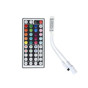 Mini 44-key IR remote controller and receiver for 3528 and 5050 RGB LED strips
